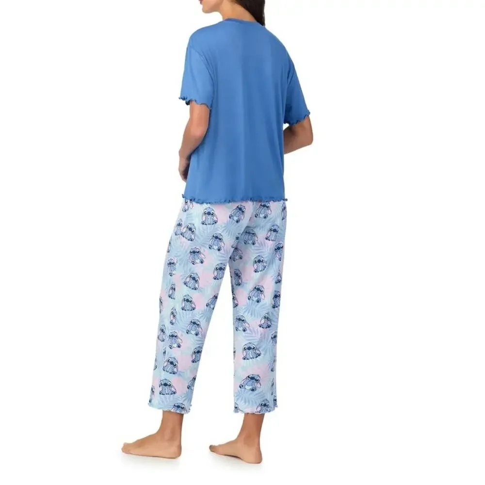 Disney Stitch Ohana 2-Piece Soft Pajama Set T-Shirt/Pants Women's Medium NWOT - Picture 9 of 9